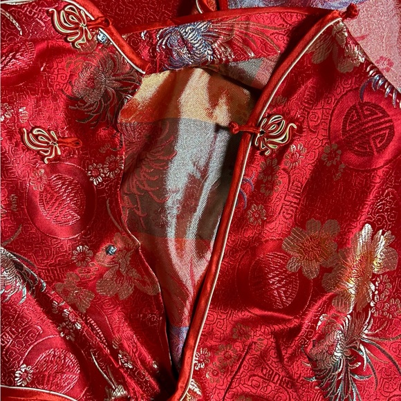 Kaiyu • Chinese Dress • X-Large • Red/ Gold • Floral Design - Picture 12 of 12